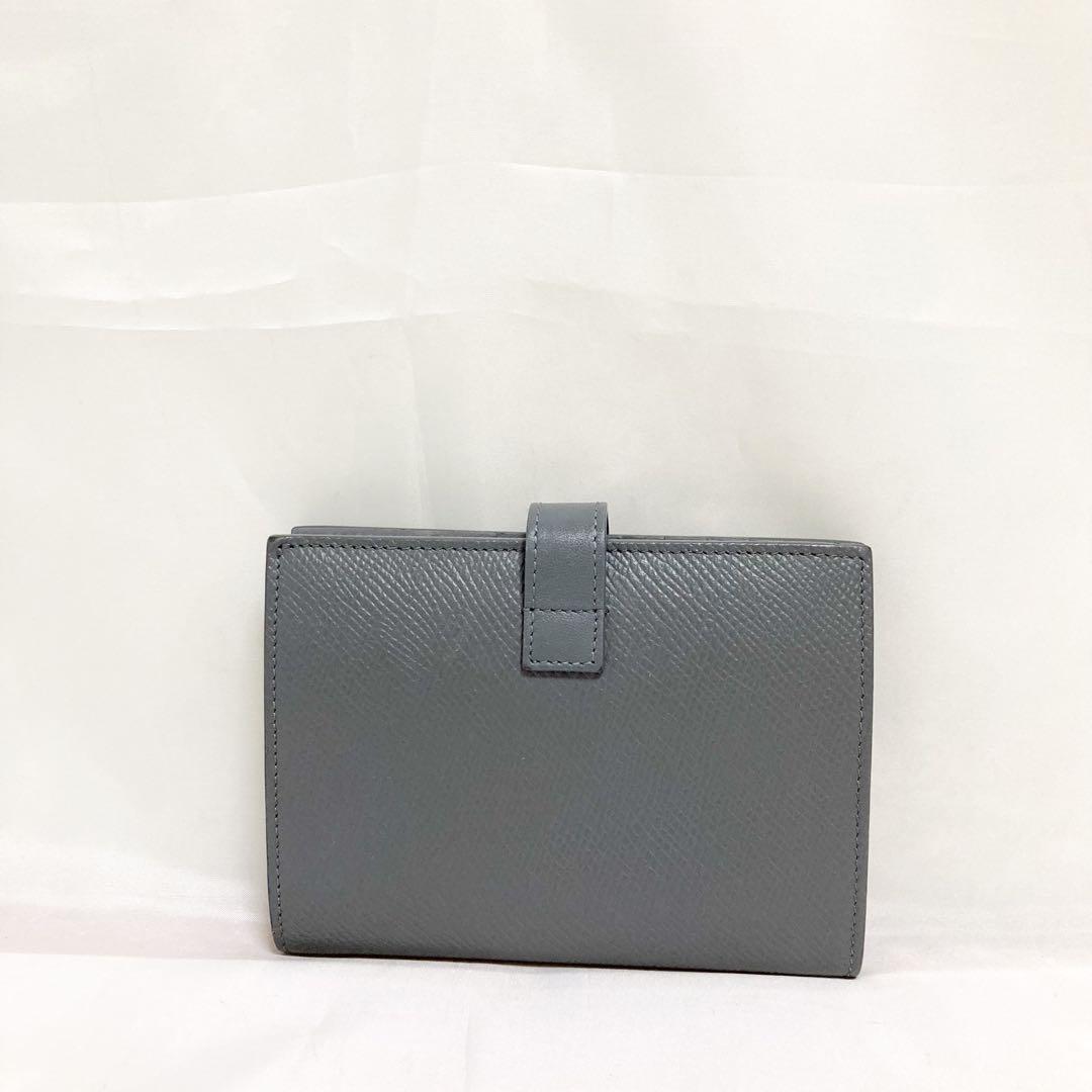美品 セリーヌ CELINE ミディアム ストラップ ウォレット 二つ折り財布