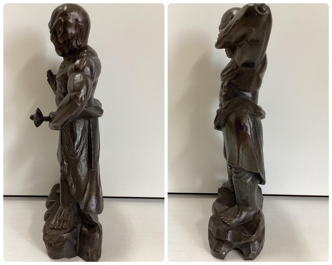 阿吽像 仁王像 2体セット 金剛力士像 仏像 骨董品 A140