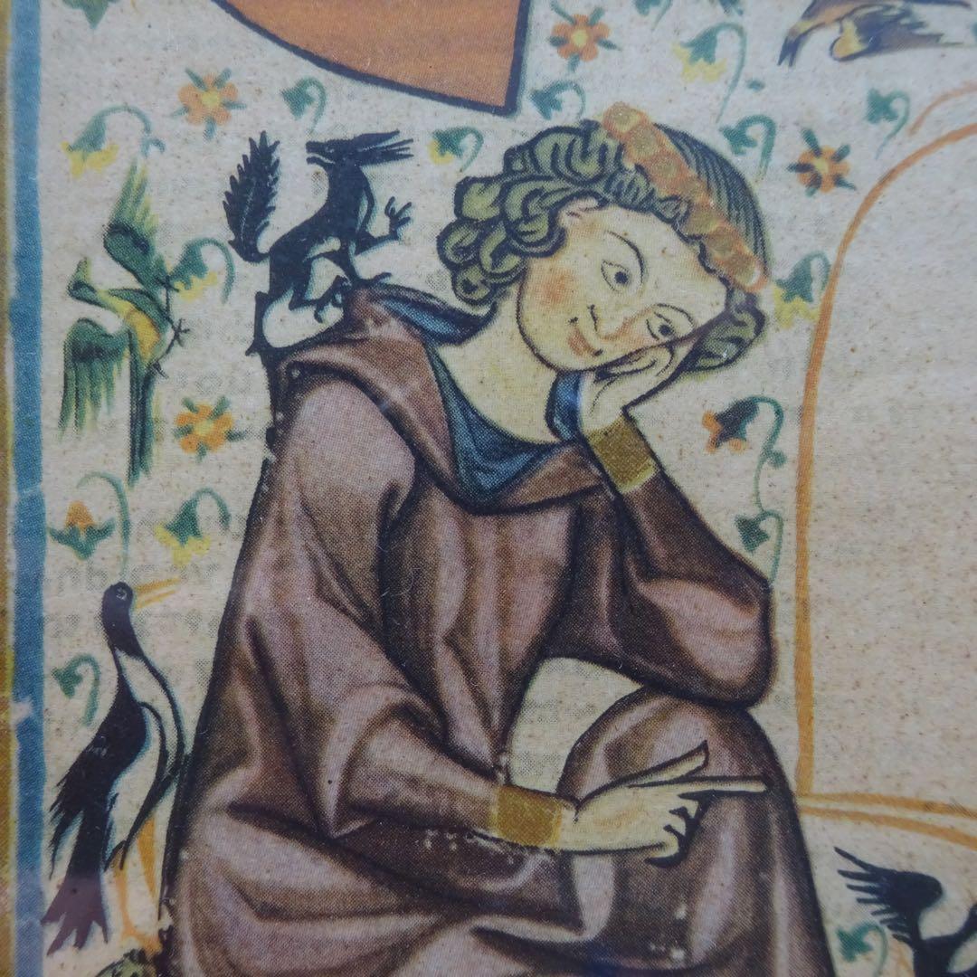 アンティーク 額 フレーム ブロカント 蚤の市 マネッセ写本 ホーリーカード