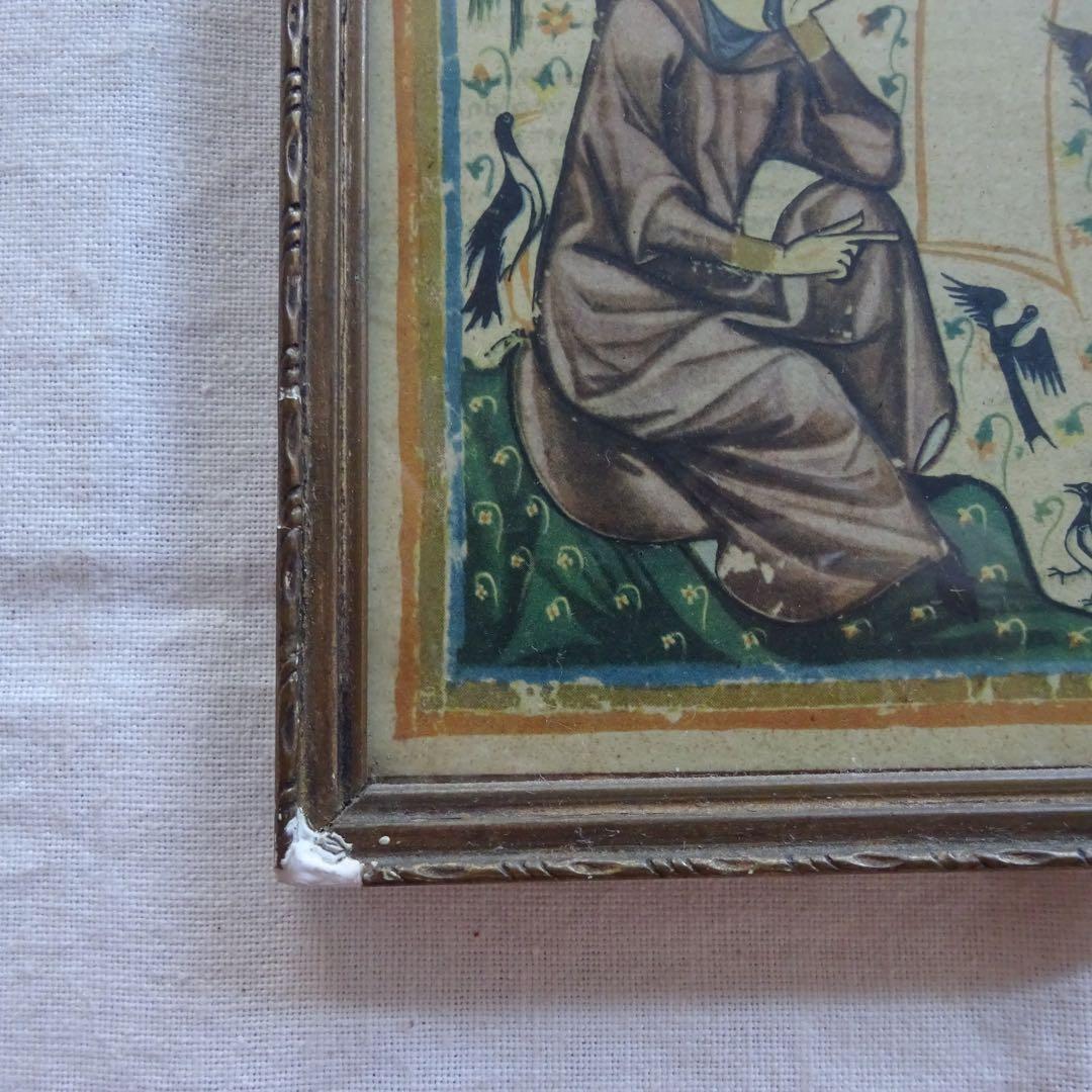 アンティーク 額 フレーム ブロカント 蚤の市 マネッセ写本 ホーリーカード