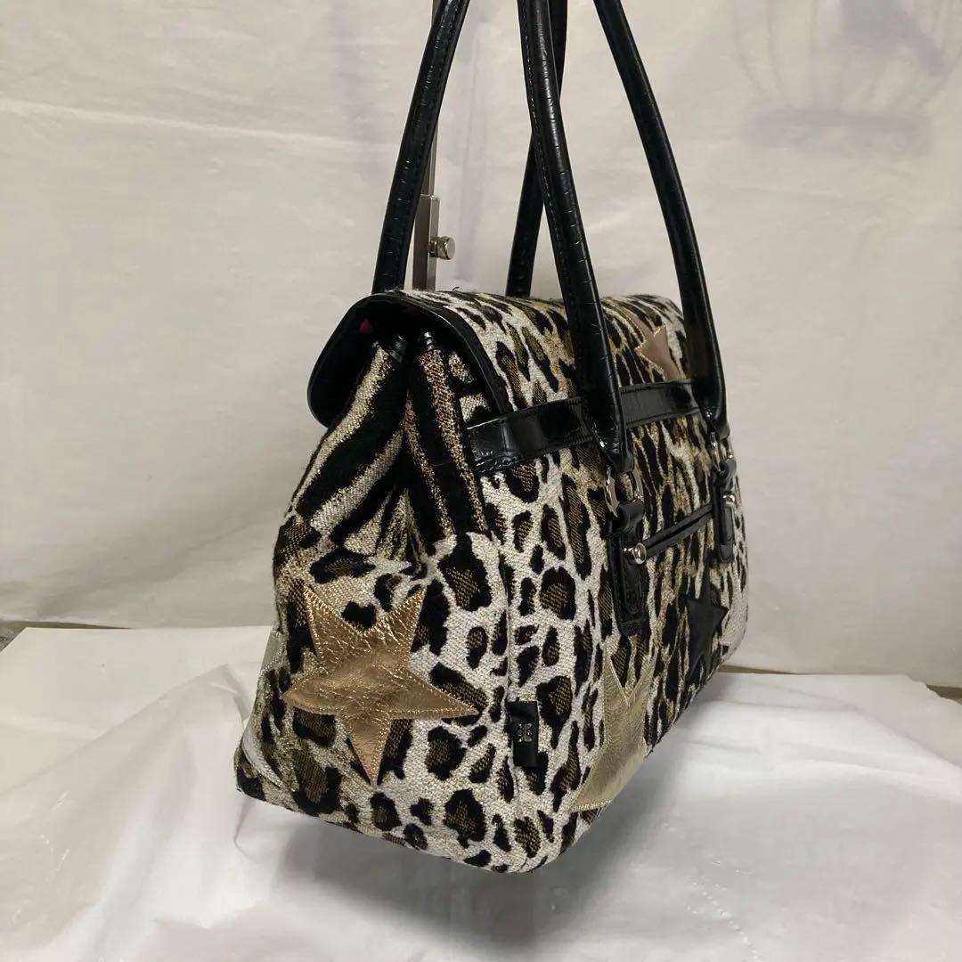 Think Bee ! ロッカーバッグ.パッチワークハンド.トート★レオパード