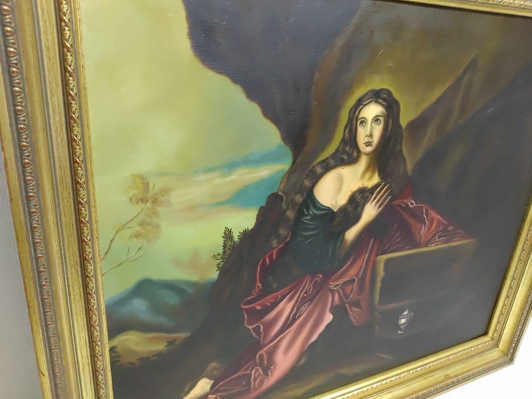 ◇スペイン画家　肉筆油絵　額装