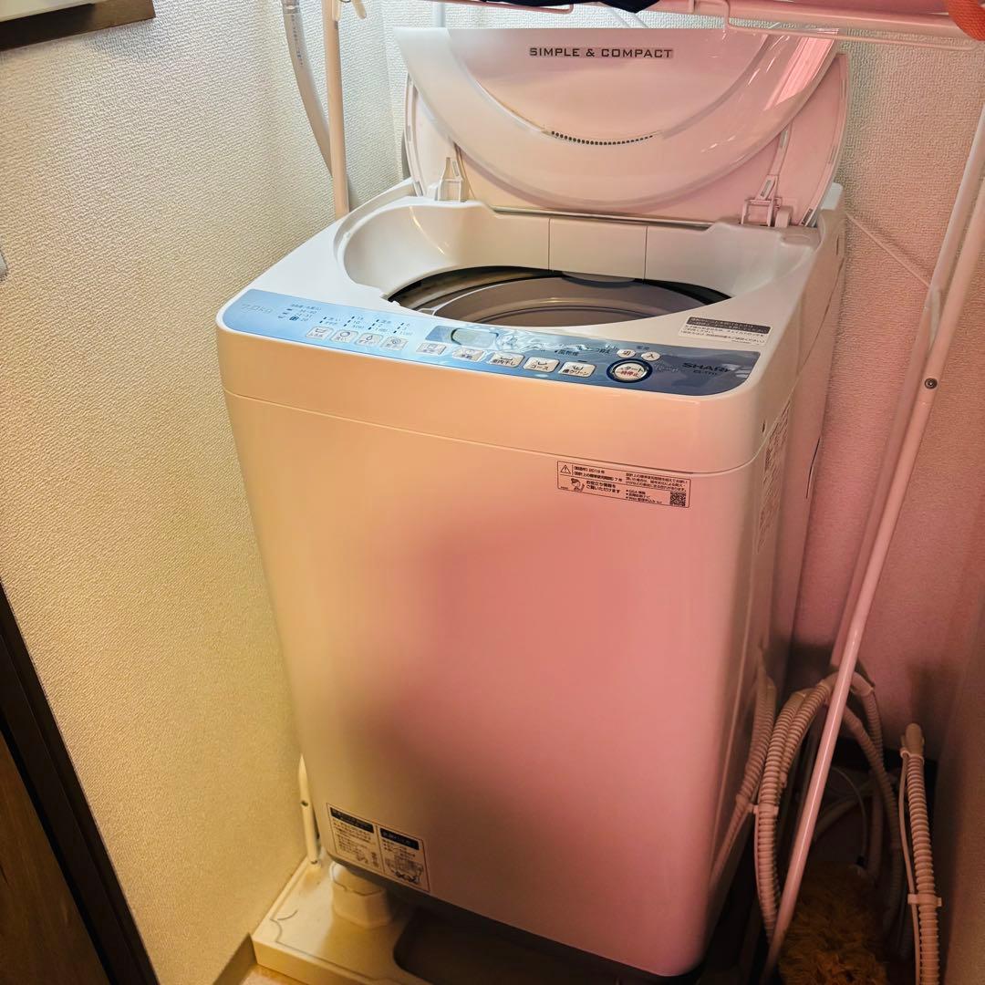 SHARP 縦型洗濯機 ES-T711-W 7.0kg