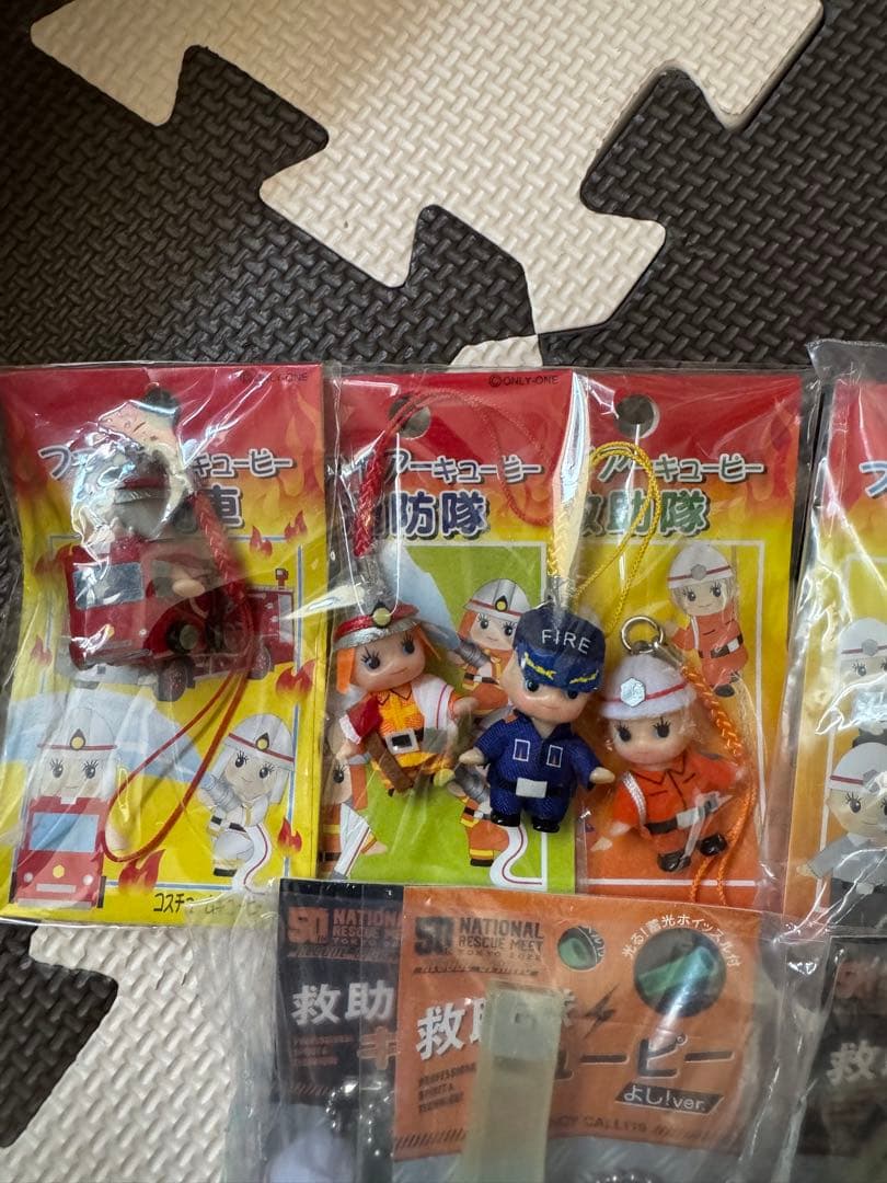 キューピー 消防士 ストラップ 10個セット