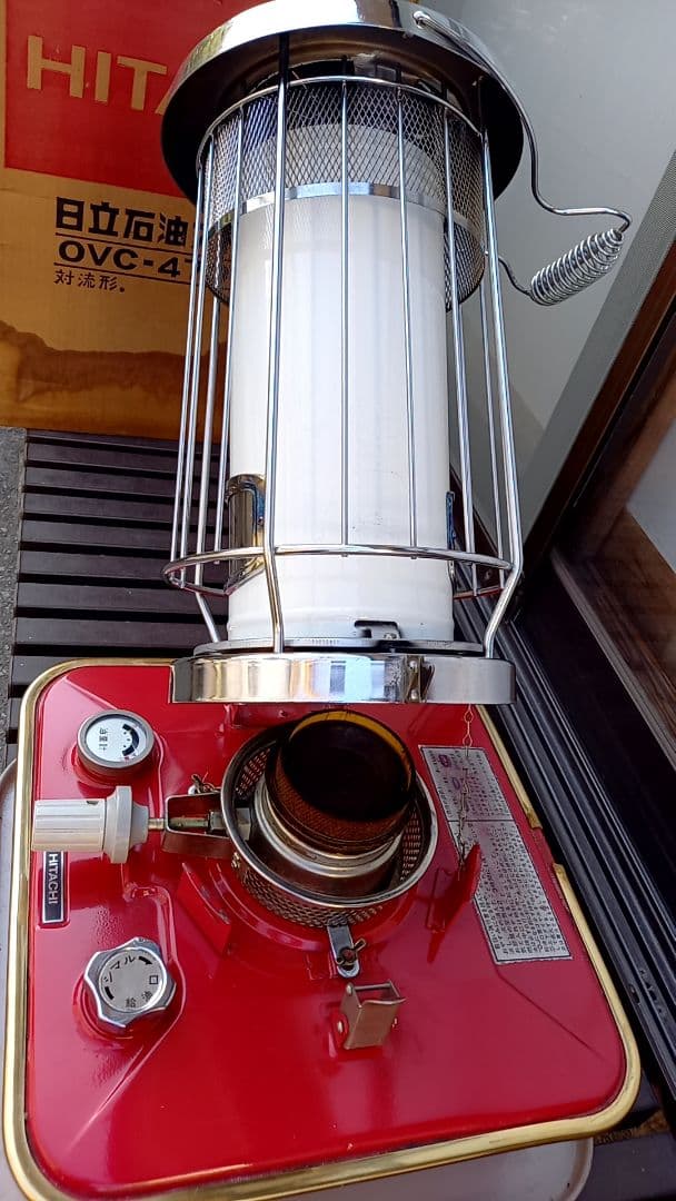 日立石油ストーブ OVC-470 箱付 60年代物 綺麗 ブルーフレーム 昭和
