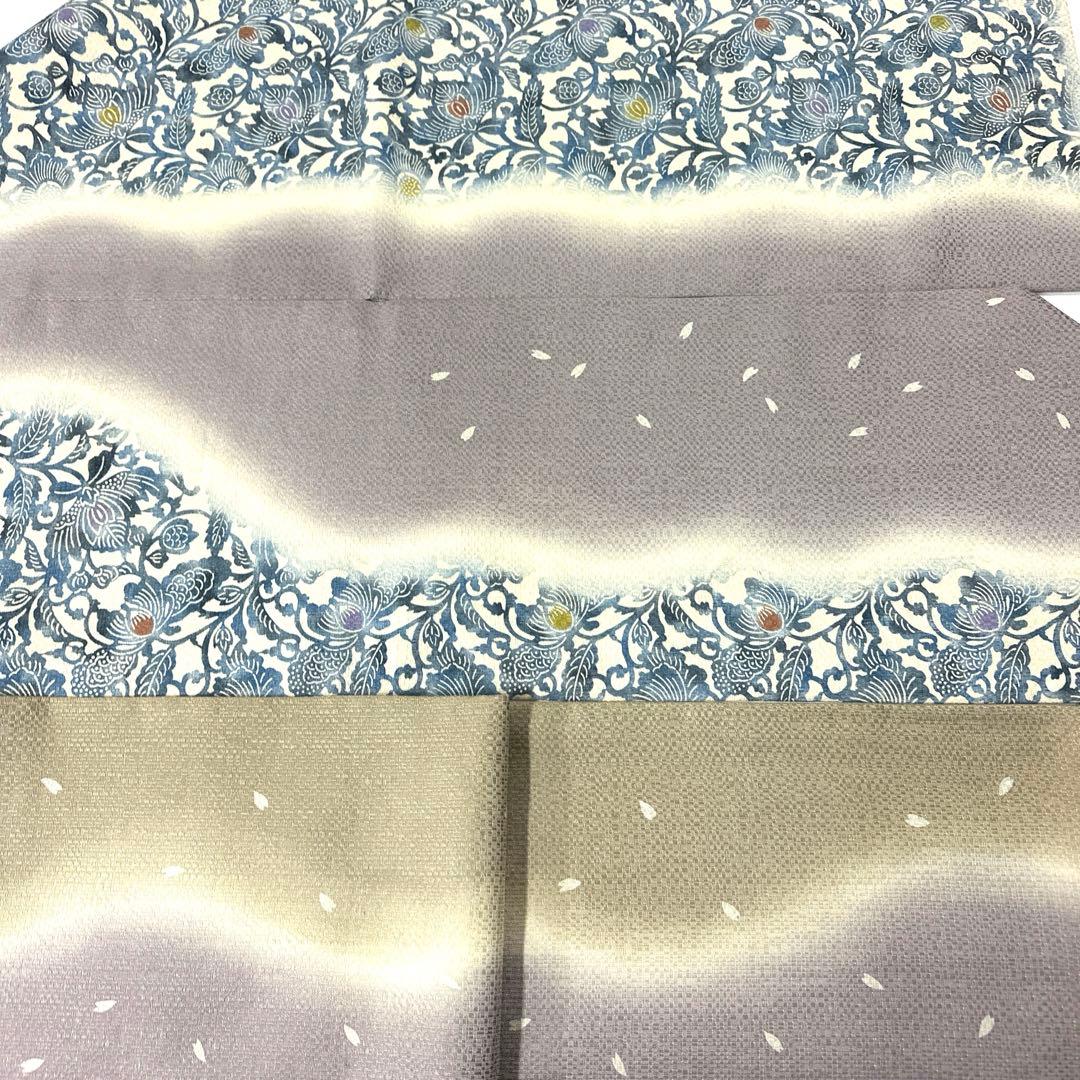 帯6117○弥栄織物謹製 紅型 双図染め 高級正絹 両面全通 リバーシブル