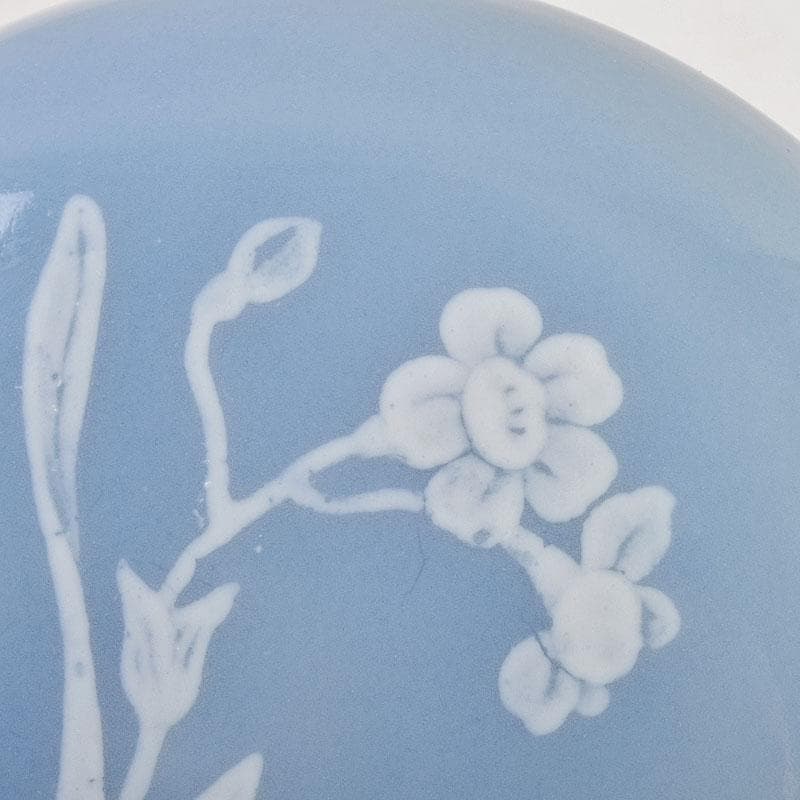 中国 上海西冷印社 花文 景徳鎮製款 光明朱砂印泥 肉池 U R9153