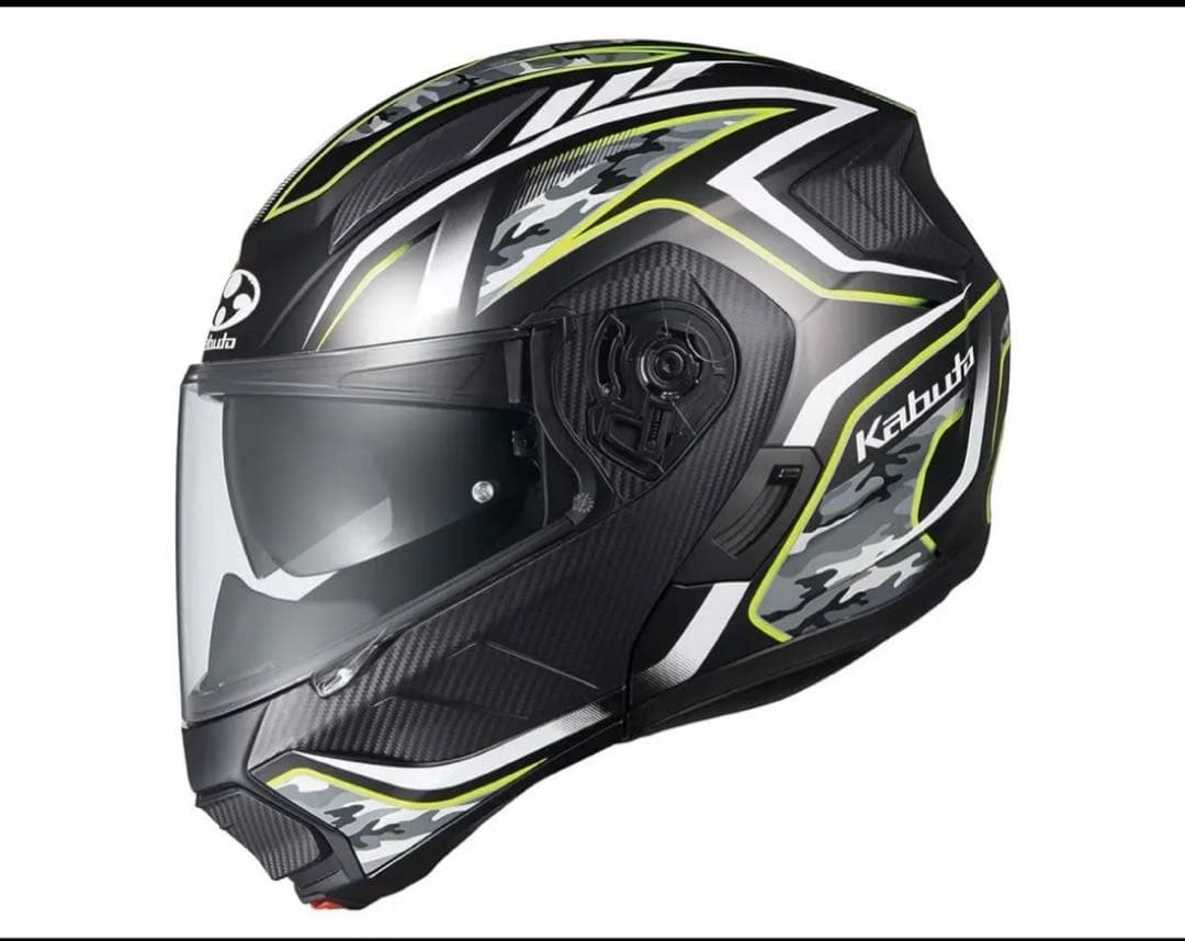 OGK KABUTO RYUKI システムヘルメットXLフラットブラックイエロー