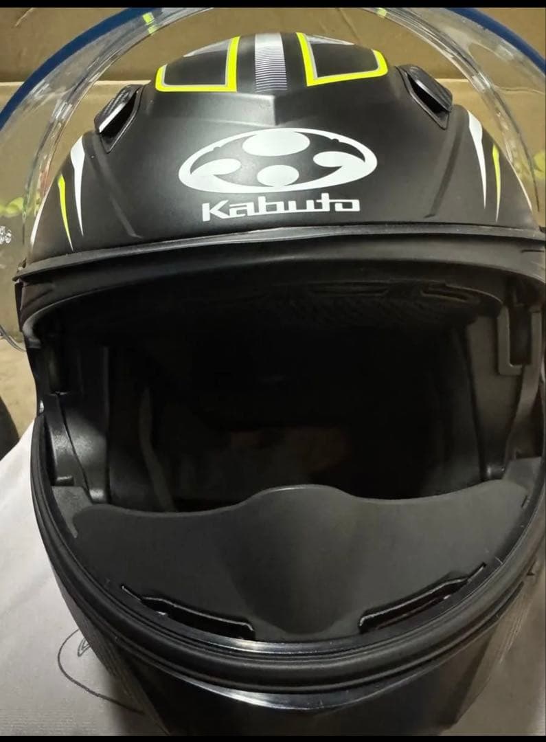 OGK KABUTO RYUKI システムヘルメットXLフラットブラックイエロー