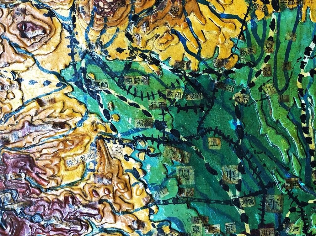 戦前立体古地図 】 関東地方 1：1000000 蔵出初品 - メルカリ