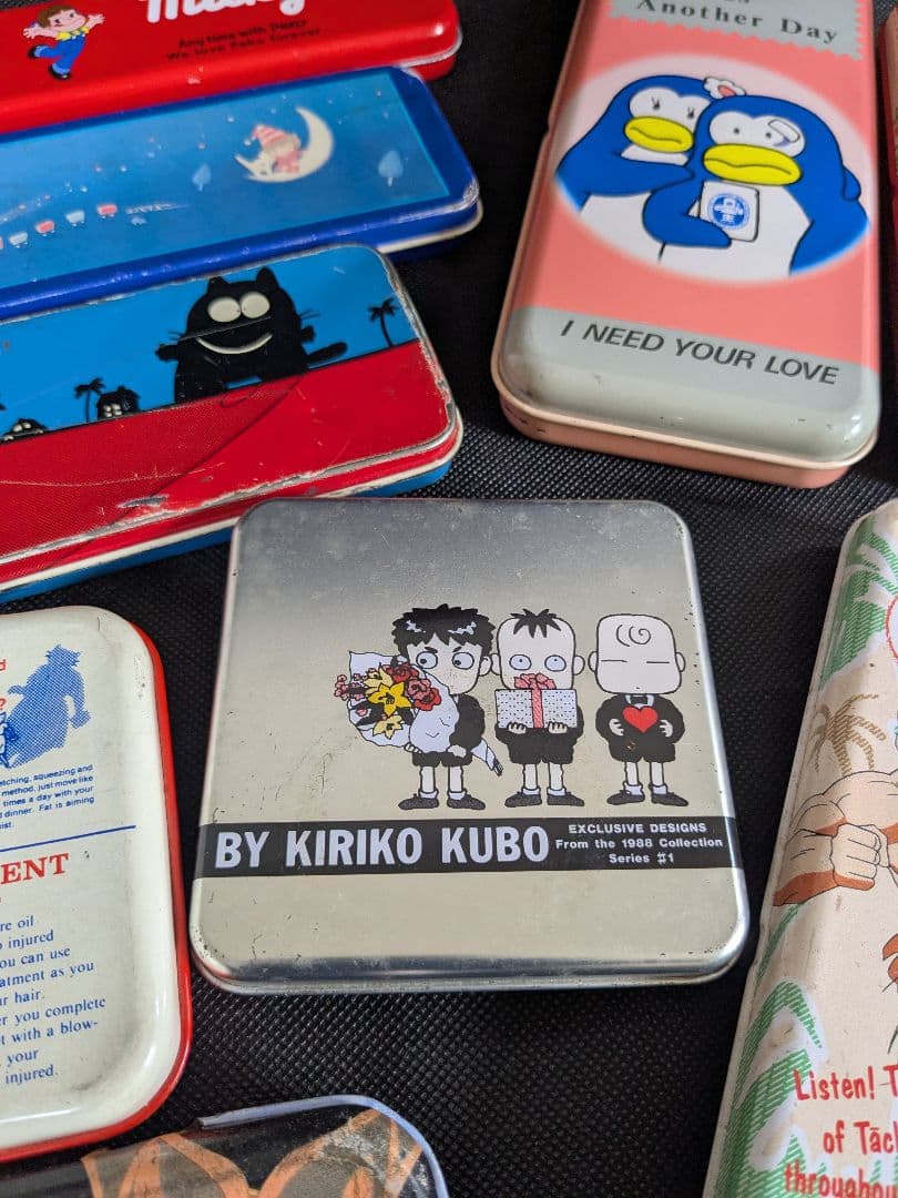 昭和レトロ 缶 ペンケース まとめ売り キャラクター 聖闘士星矢