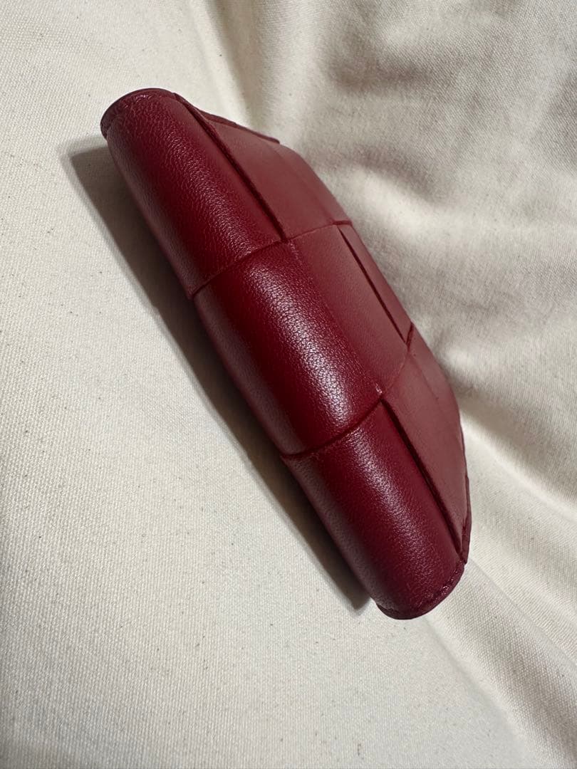 ボッテガヴェネタ カセット 二つ折り 財布 スモール レッド 赤 ミニ財布