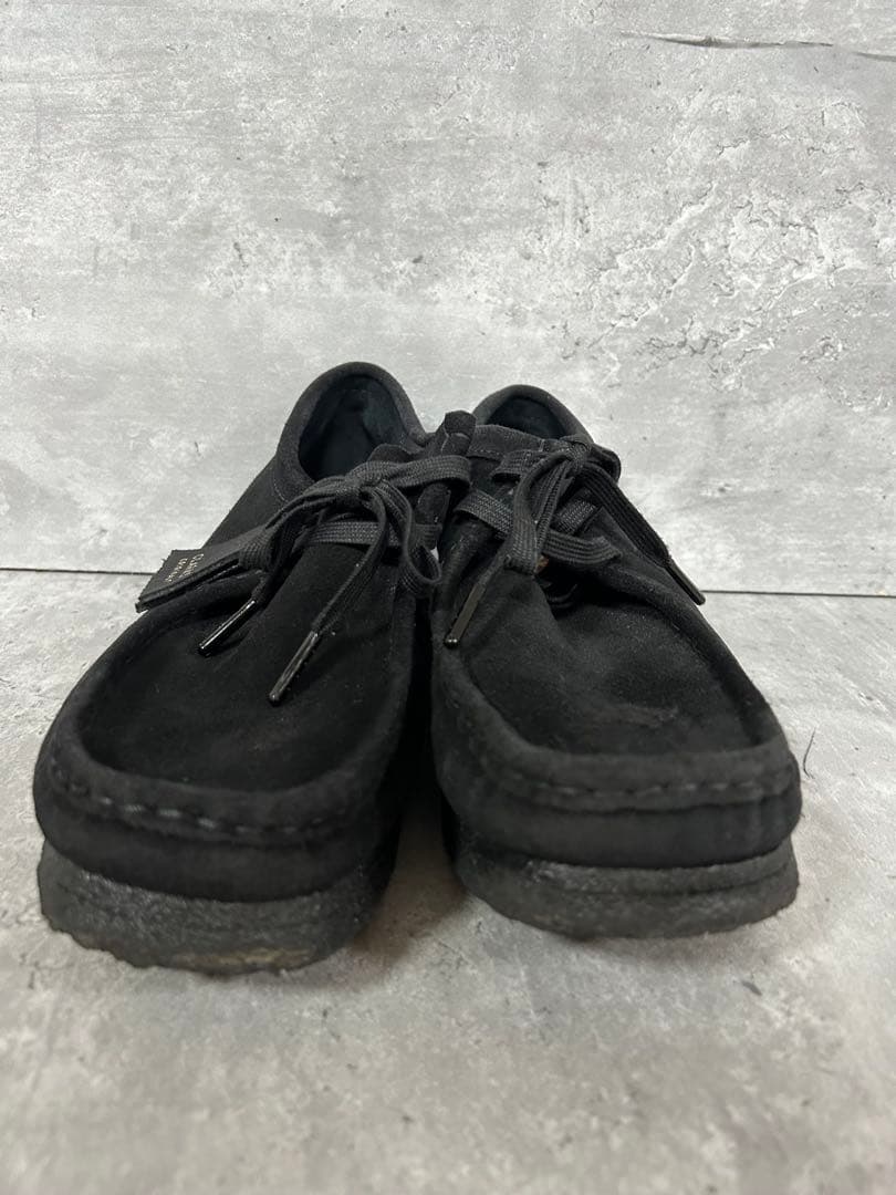 CLARKS クラークスオリジナルズ　ワラビー 黒 スエード　26.5