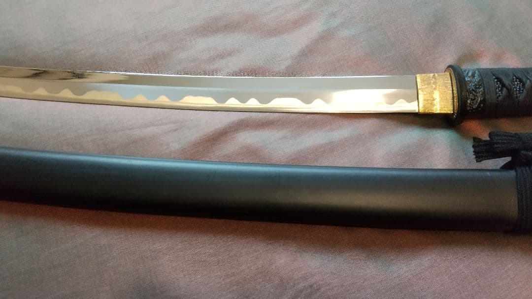 【互の目刃紋】模造刀 舞踊 模擬刀 拵え 喰出し鍔 刀剣 日本刀 刀