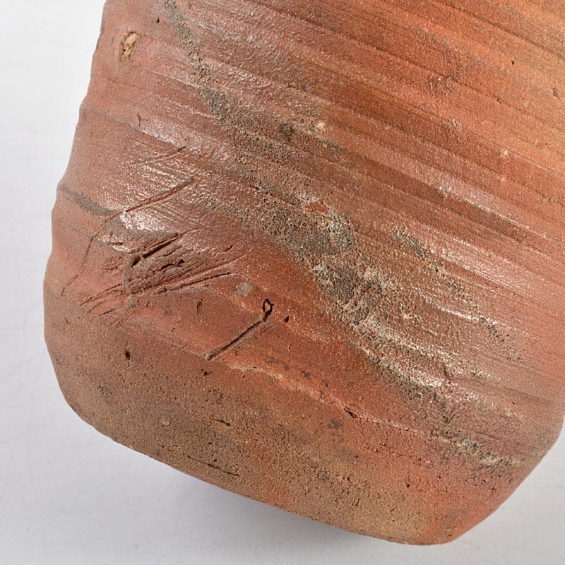 備前焼　火襷　ひだすき　三耳壷火入　時代箱付　V　R4826