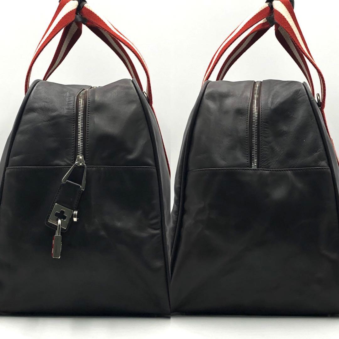 極美品 BALLY 2way ボストンバッグ トレスポ レザー ダークブラウン