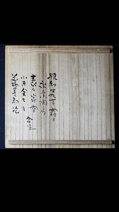 茶道具　雪月花　菓子器　永楽善五郎　箱書き あり