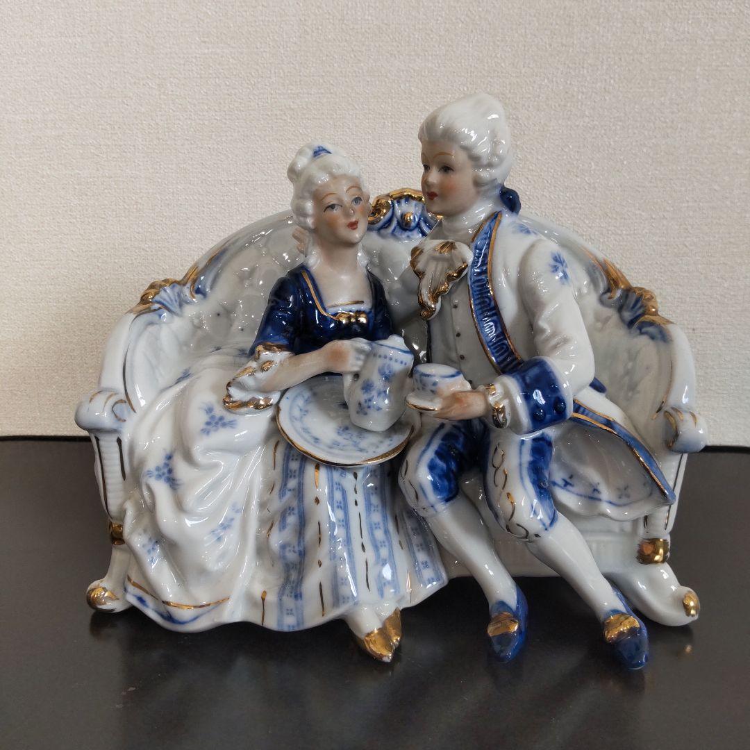 お値下げ】陶磁器製 西洋人形 フィギュリン ティータイム - メルカリ