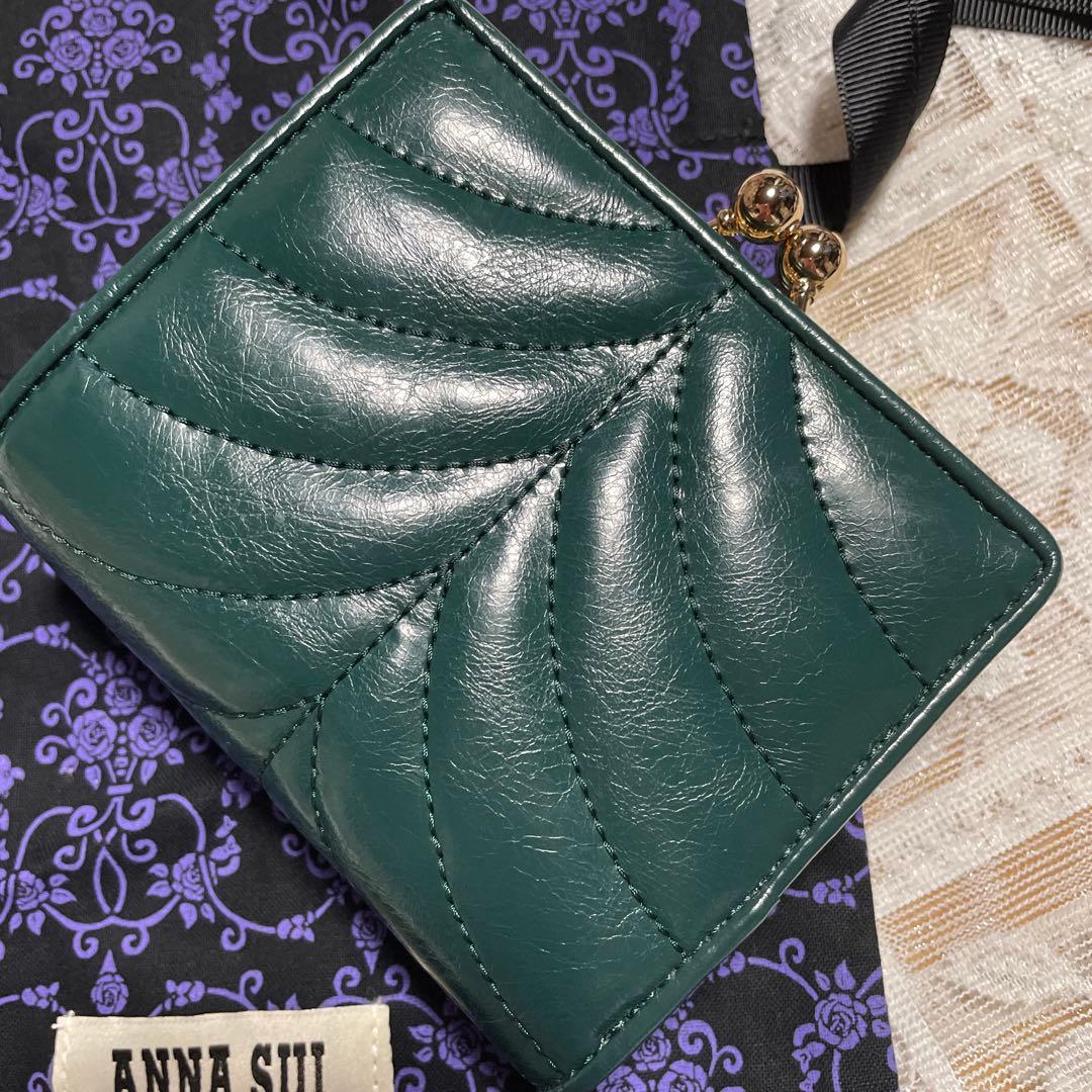 ANNA SUI ポワロ　がま口財布　折り財布　アナスイ　レザー財布　極美品