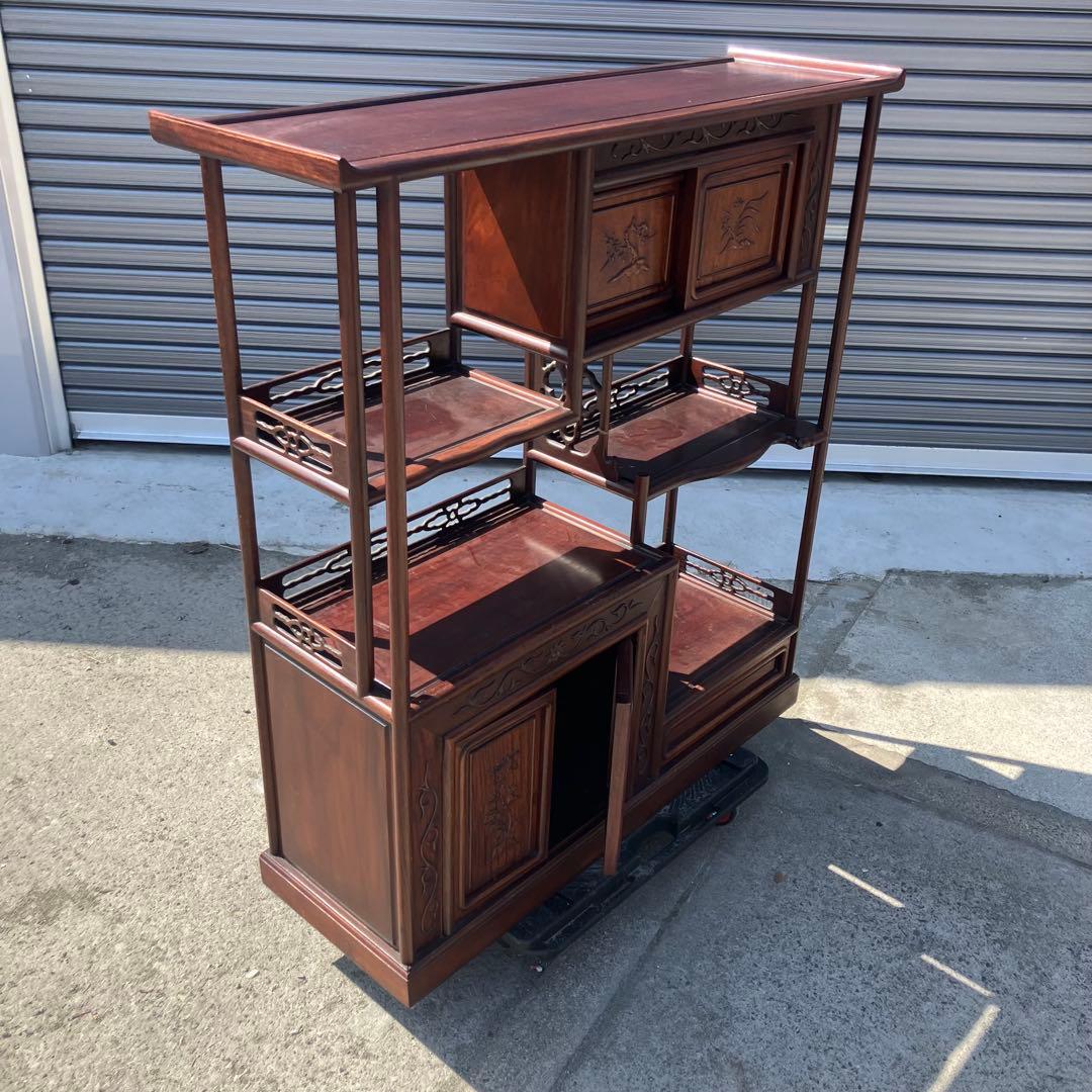 唐木家具 銘木 茶箪笥 飾り棚 中国骨董 サイドボード ビンテージ