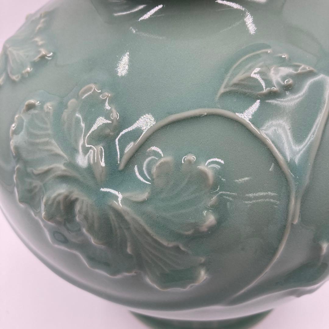 初代 宮永東山 明治−大正 青磁　(保管番号) Xガ7798