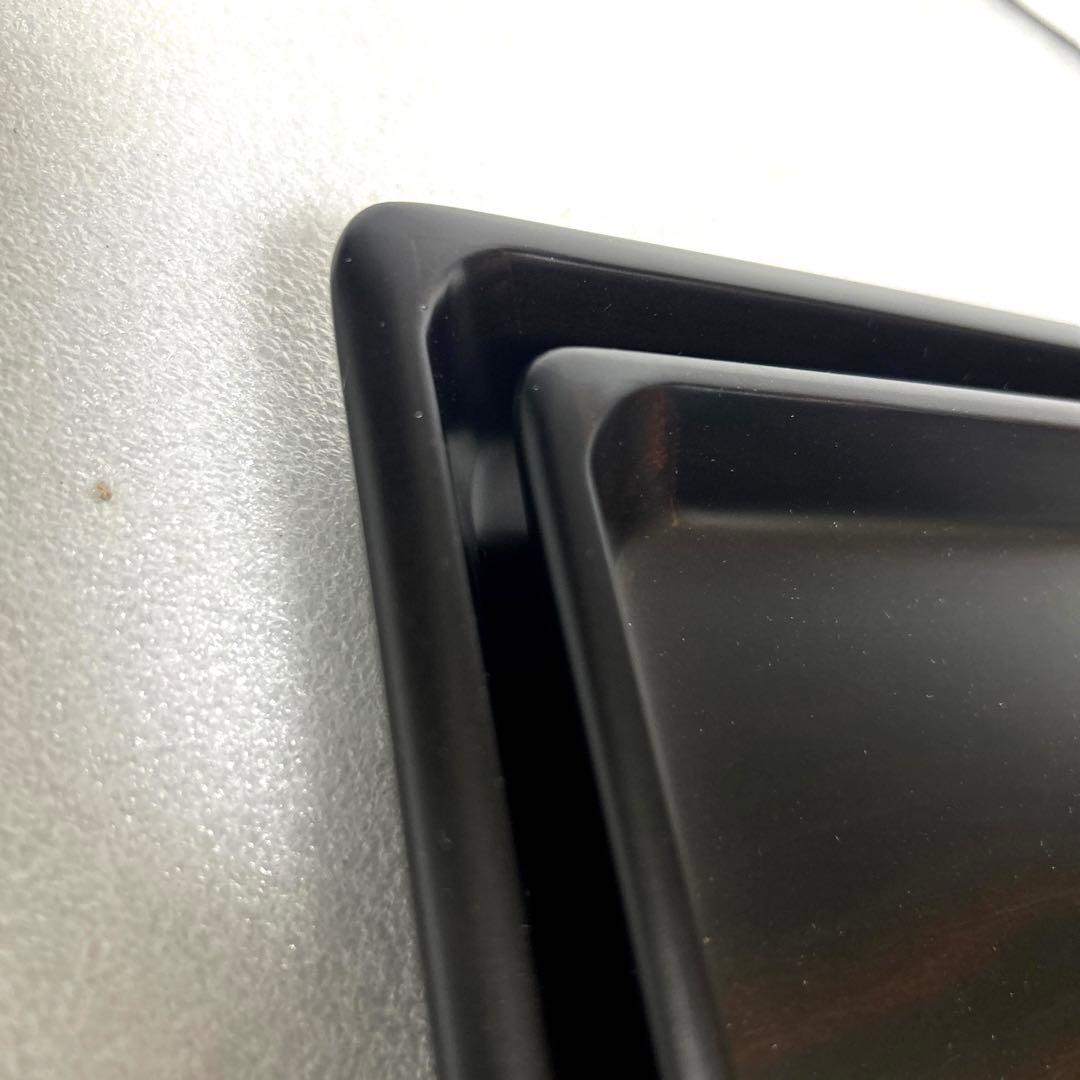 新品　天然木　唐木銘木　黒檀　5号長手盆　8寸切手盆セット　祝儀盆　角盆　通い盆