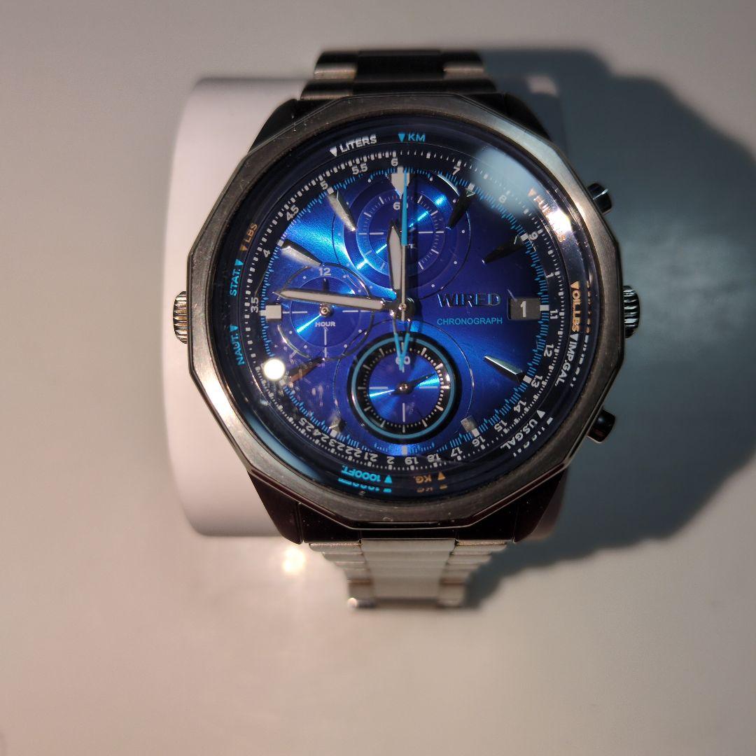 WIRED クロノグラフ腕時計 2個セット 文字盤青と紫