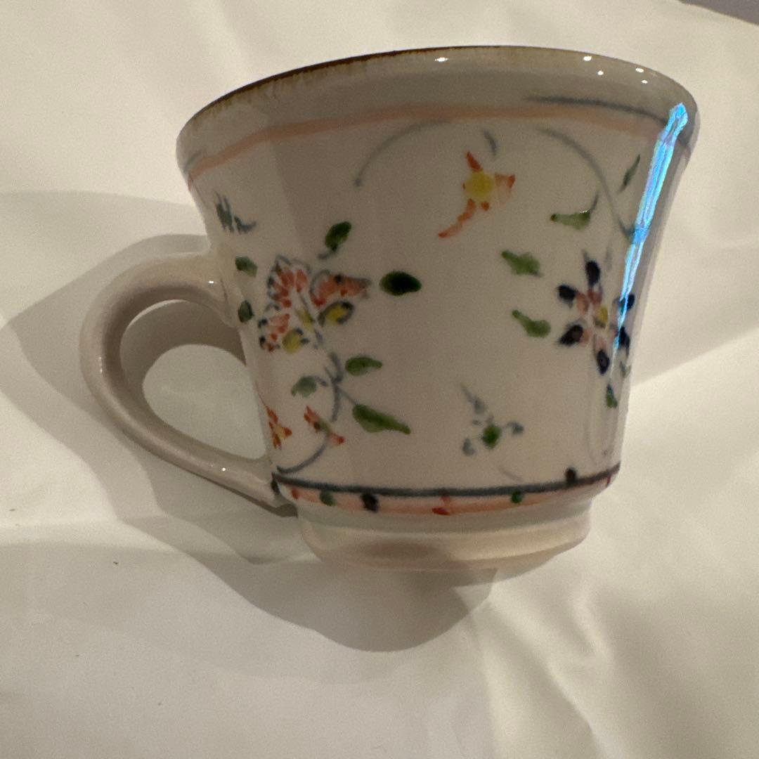 藤田佳三　染付色彩マルチカップ　ソーサー