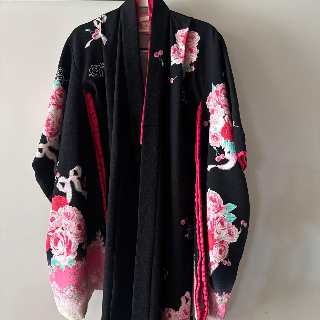 美品 七五三 ７歳 メゾピアノ 四つ身着物 ２点 女の子 子供着物