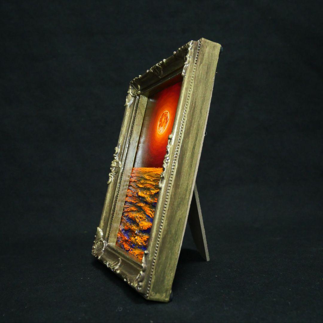 油絵 油彩 油彩画 絵 絵画 ミニ絵画【神秘的な夜】