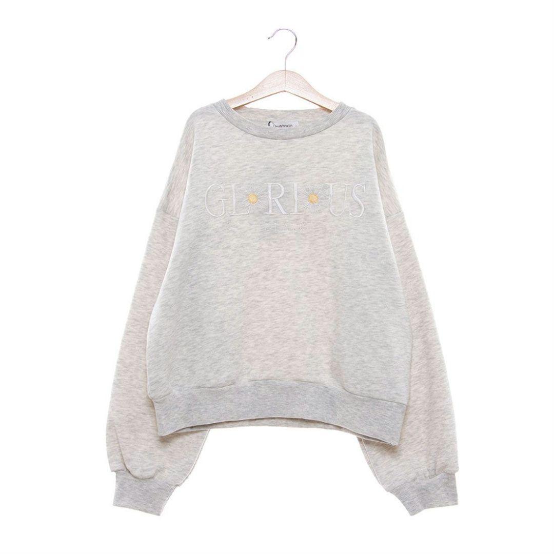 あさぴょん☆新品 ラブトキシック☆裏起毛フラワーロゴプルオーバー 160