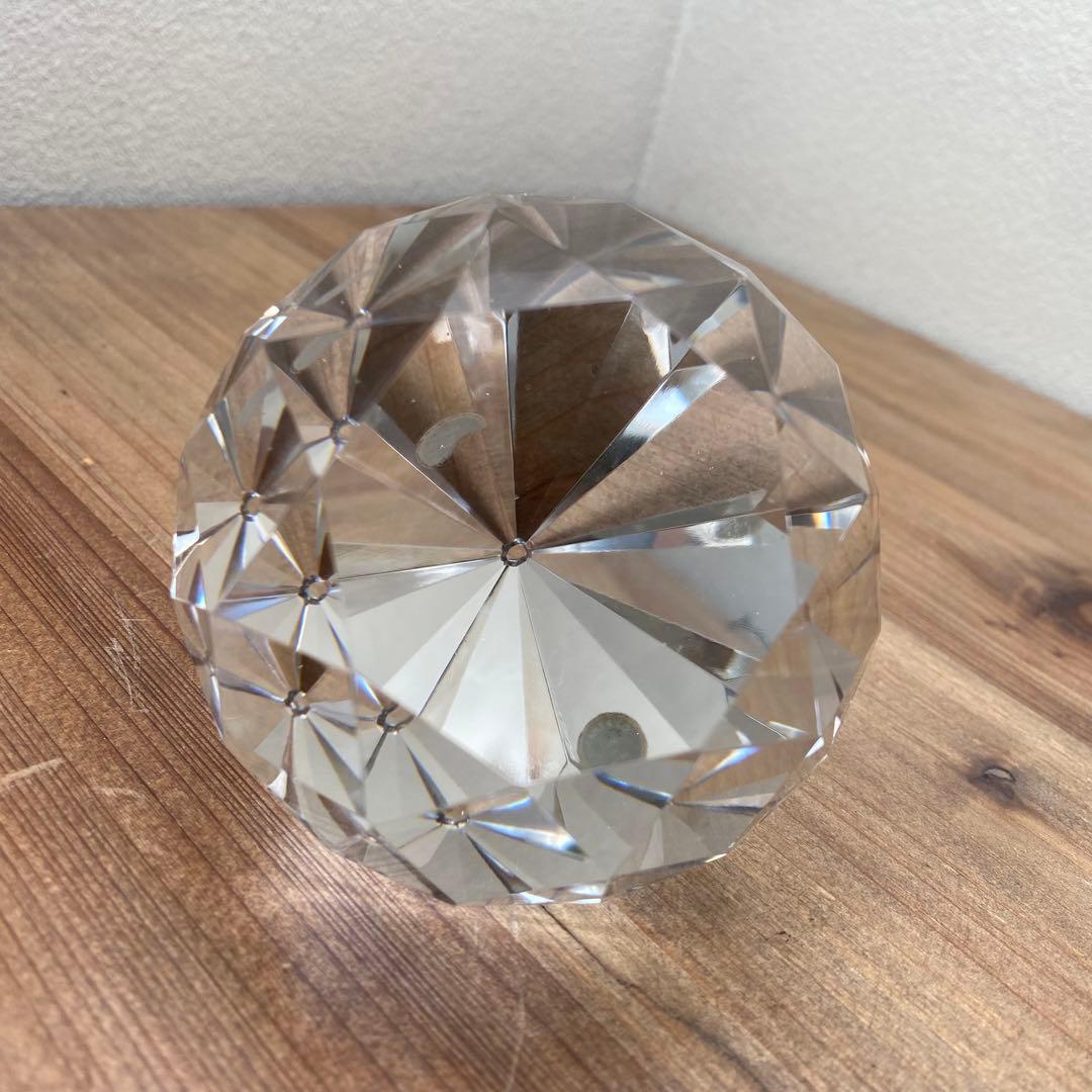 ティファニー 廃盤 ダイヤモンドカットペーパーウェイト クリスタル