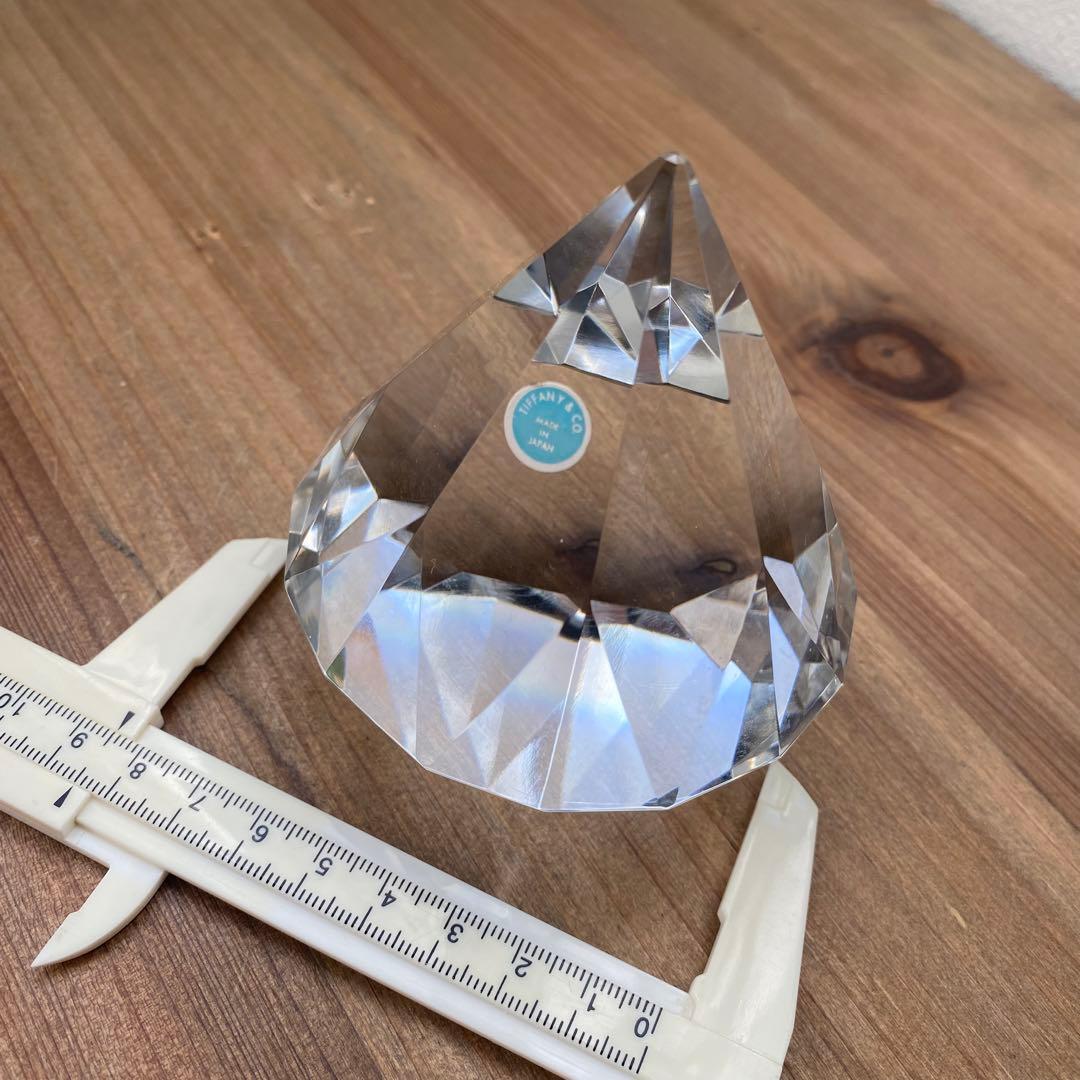 ティファニー 廃盤 ダイヤモンドカットペーパーウェイト クリスタル