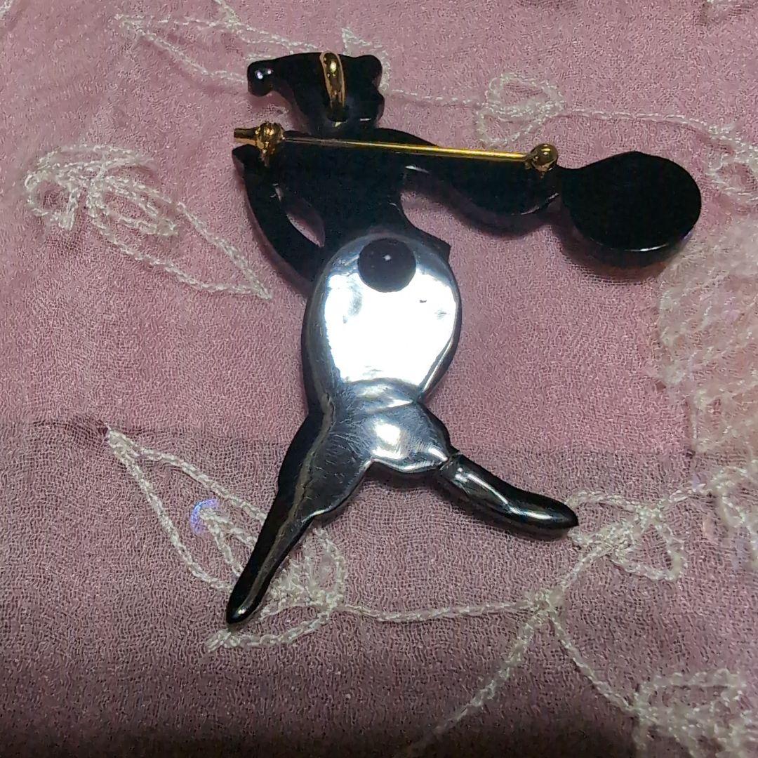 本鼈甲蒔絵ピエロブローチ