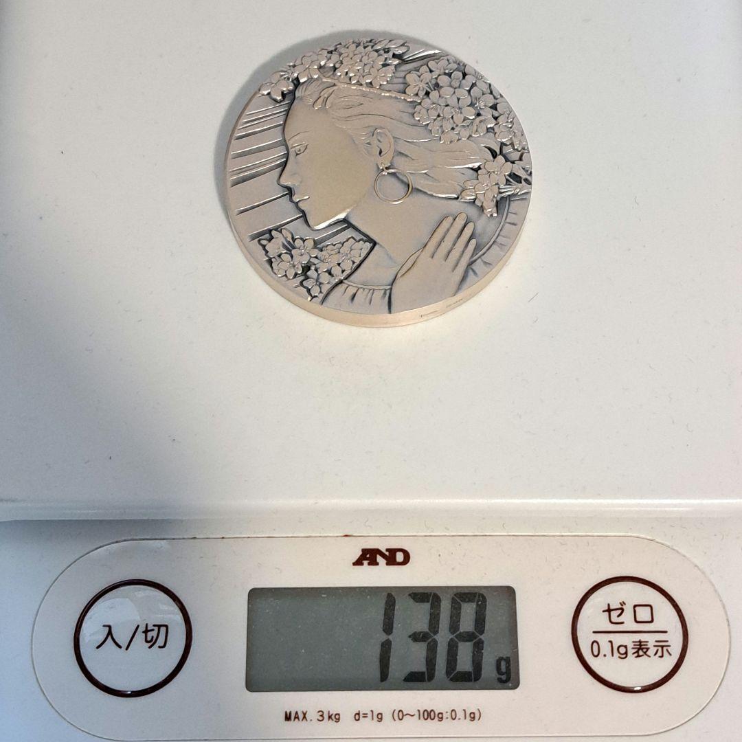 平成24年桜の通り抜け記念銀メダル品位SV999純銀メダル造幣局138g