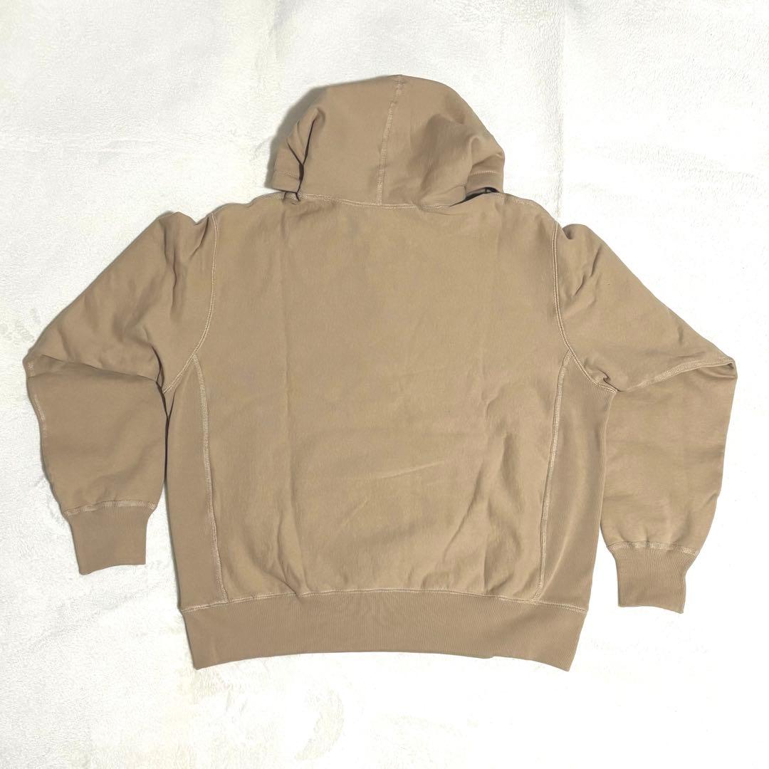 35【極美品】 シュプリーム　パーカー　ベージュ　Mサイズ　モーションロゴ