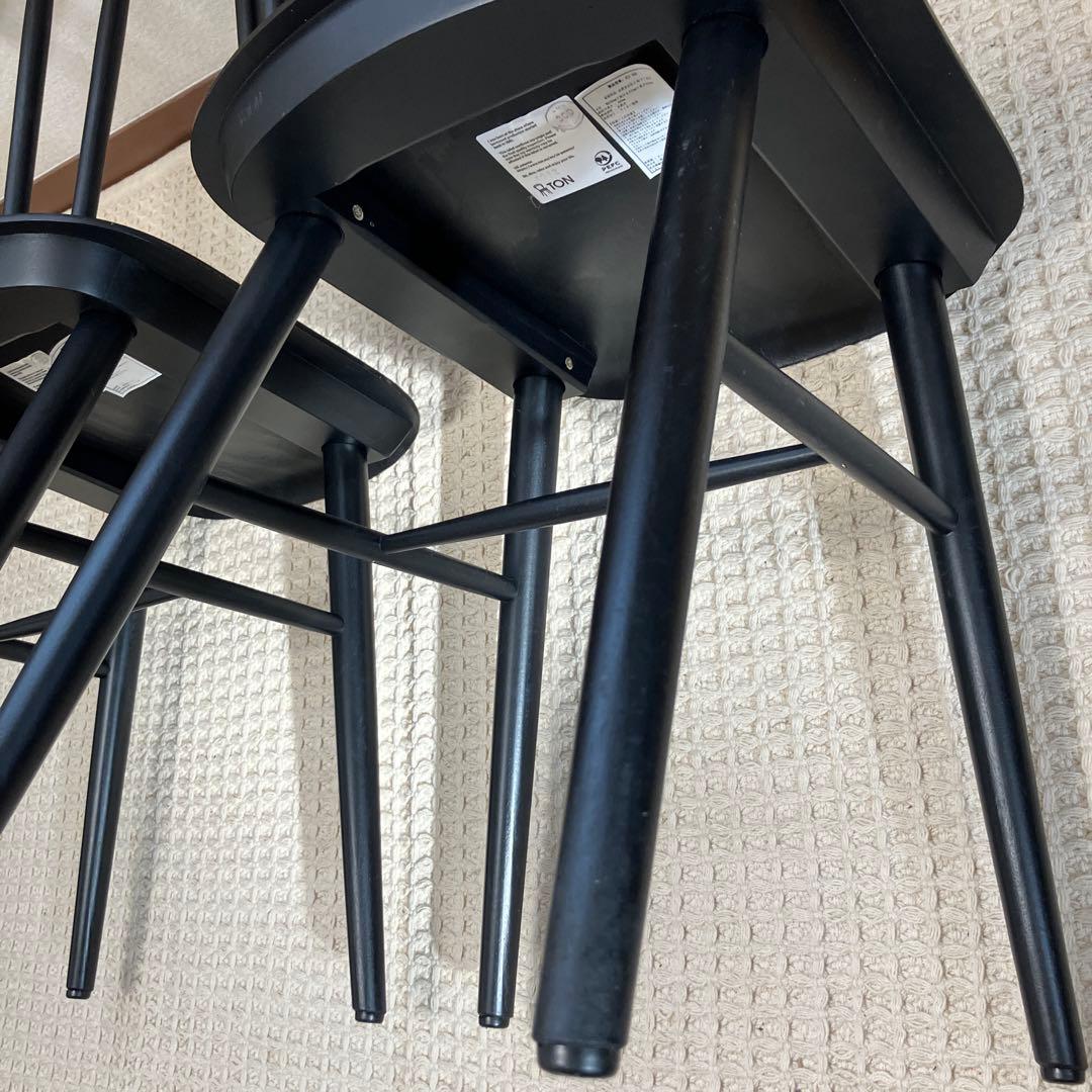 TON トーネット ウィンザーチェア 黒 ブラック 2脚セット①