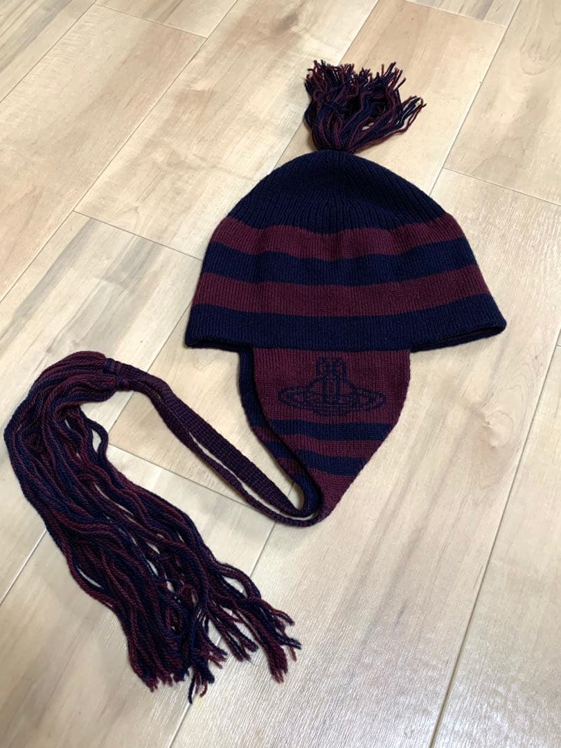 【スマイル】vivienne westwood ニット帽 フラップ付ワッチ Vivienne Westwood ORB フラップ付ワッチ ニット帽 シン着用 【公式通販】