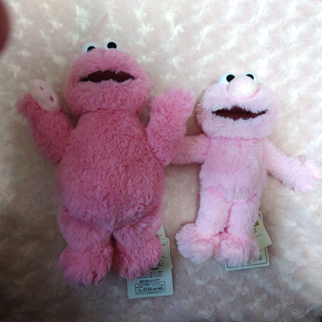 セサミストリートクッキーモンスターエルモピンクぬいぐるみ