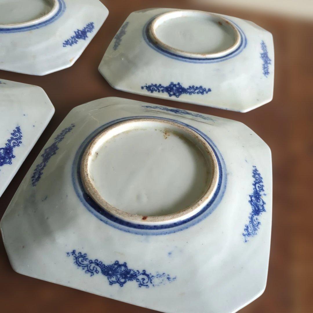 WHITE様専用 骨董 角皿 伊万里 印判 花 7枚