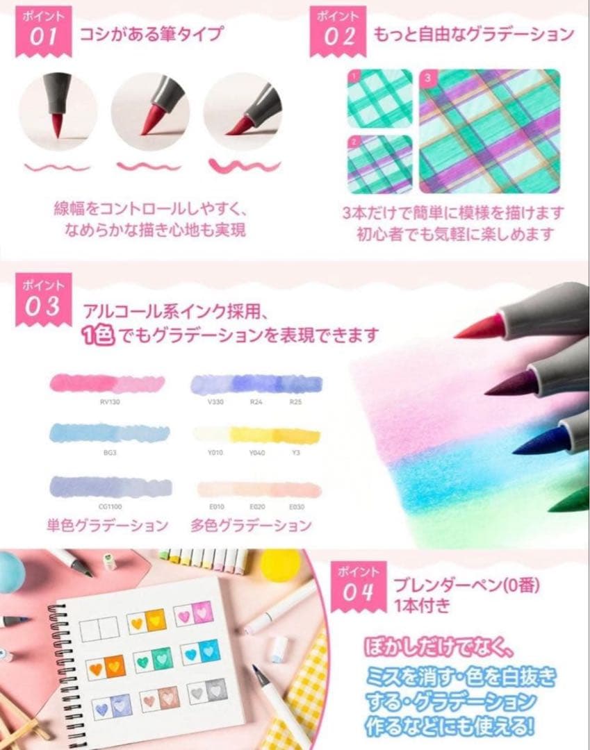 サンリオ×ohuhu マーカーペン 80色 太字