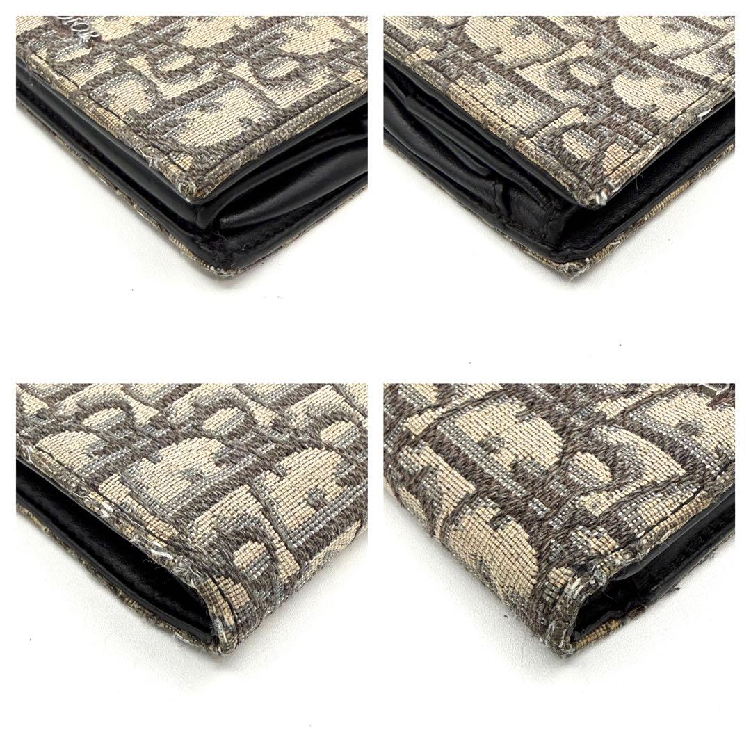 Christian Dior 二つ折り財布 トロッター キャンバス×レザー
