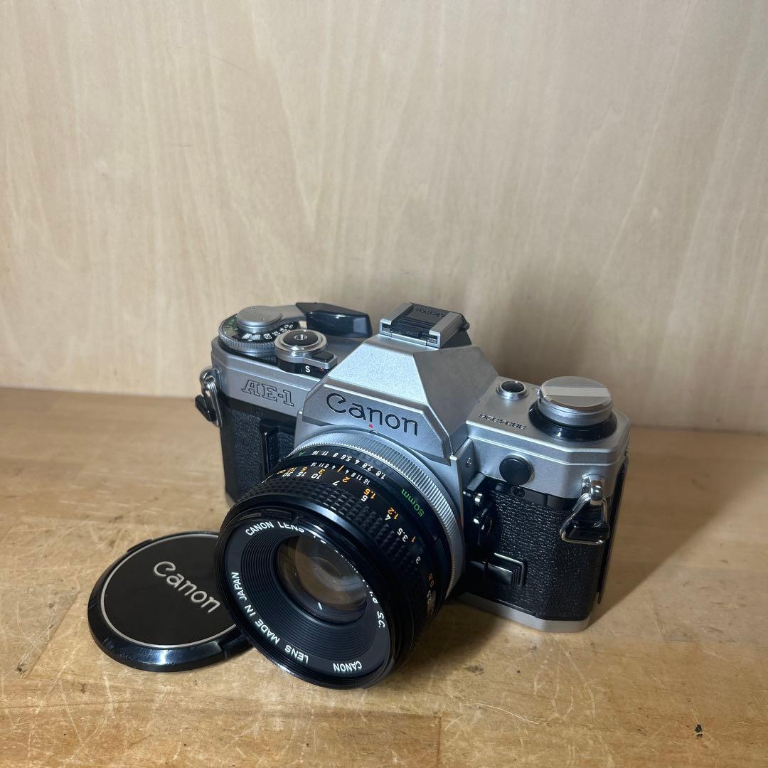 Canon AE-1+FD 50mm f1.8 S.C 鳴きなし完動極美品