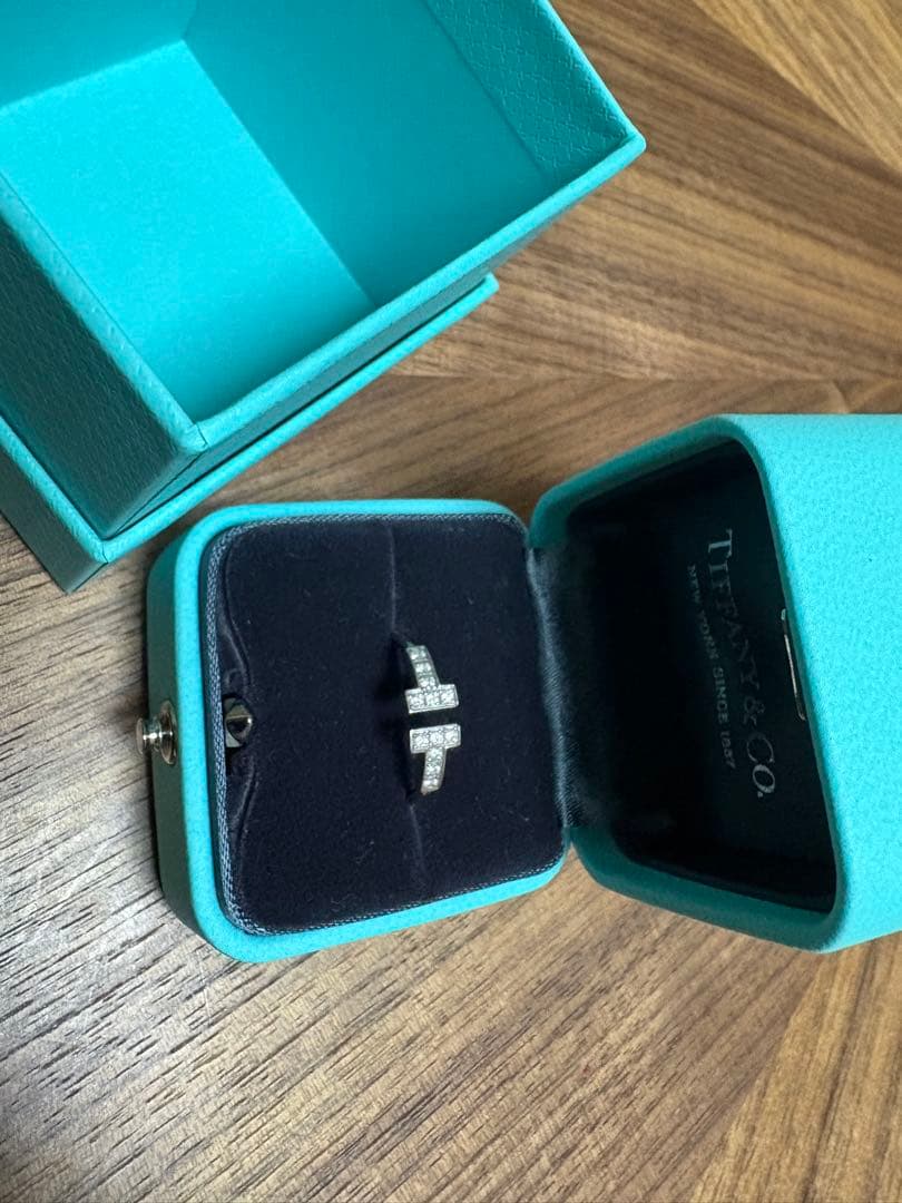 Tiffany T ダイヤモンドワイヤーリング