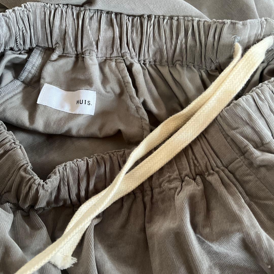 Huis遠州織物みじんコールサルエルバルーンパンツコーデュロイhuis