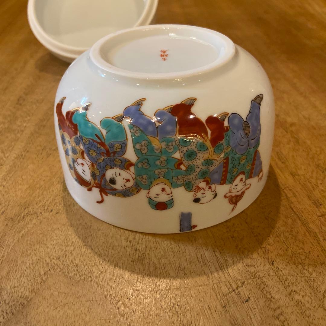 有田焼館林古琳庵古伊万里唐子絵付蓋付き鉢 - メルカリ