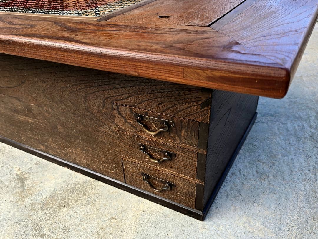 木製座卓】囲炉裏つき◎アンティーク家具