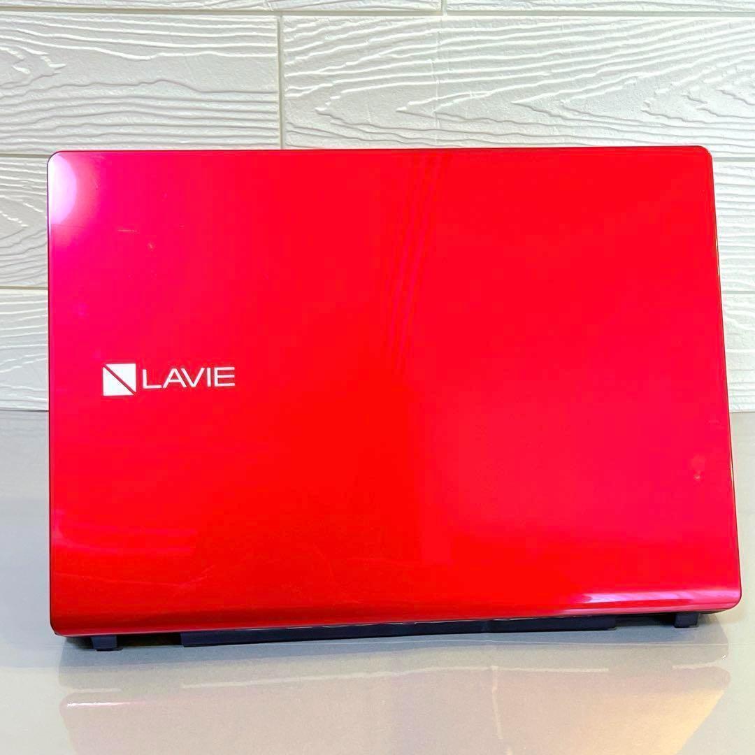 残量有 人気 NEC LAVIE ノートパソコン 赤✨大容量1TB✨WEBカメラ