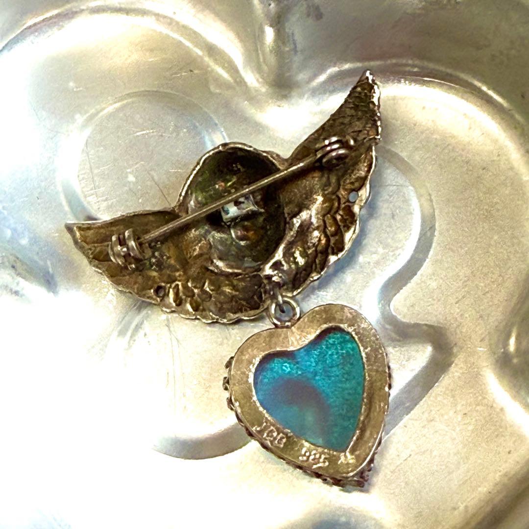 サフィレット サフィレットブローチ ダブルハート アンティーク