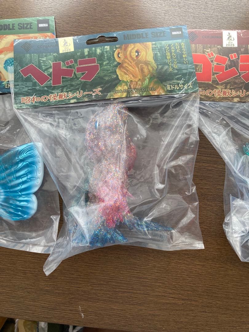 新江ノ島水族館限定 ゴジラvs江ノ島 ソフビ ヘドラ モスラ 3点セットえ